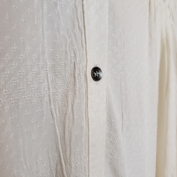 NWT CJ Banks Cream White Long Sleeve Women's Plus Sized Tunic Size 2x - Picture 5 of 9